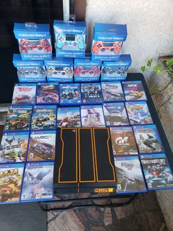 Has Games installed is 2017 Edition PS4 Playstation 4 500GB $200 1TB $260! 2TB $350! $35 extra control $20! Per Game 3 for $50! 7 for $100