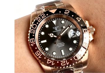 Tandorio Automatic dive Watch Rose Gold “Root Beer’ Edition