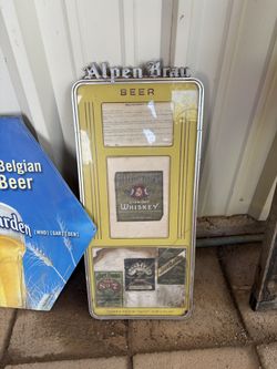 Alpen Brau Vintage 1950 Restaurant Sign