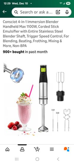 Consciot 4-in-1 Immersion Blender Handheld Max