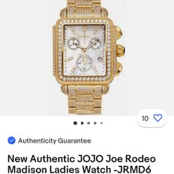 Joe Rodeo Madison Gold Plated Watch 