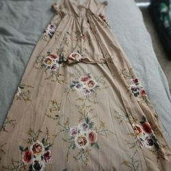 Tan and rose Romper
