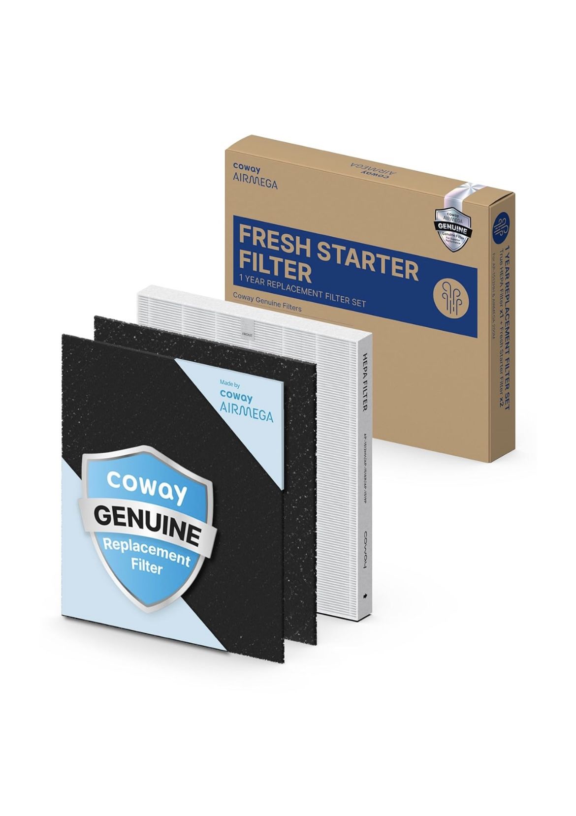 COWAY AP-1512HH & 200M Air Purifier Filter Replacement, Fresh Starter Pack, 2 Fresh Starter Deodorization Filters and 1 True HEPA Fi🆕👍Retails $45.99