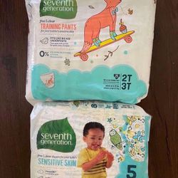 New diapers (these 2 packs + around 70-80 diapers and training pants other brands )