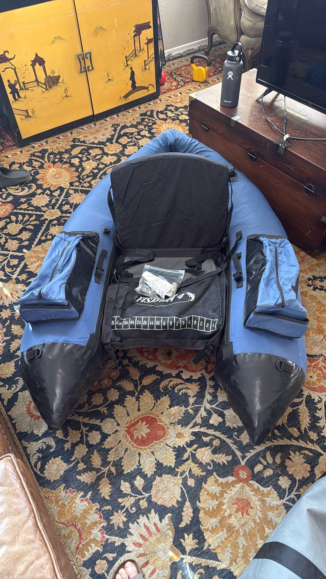 Outcast Fish Cat 4 Fishing Float Tube Blue Excellent