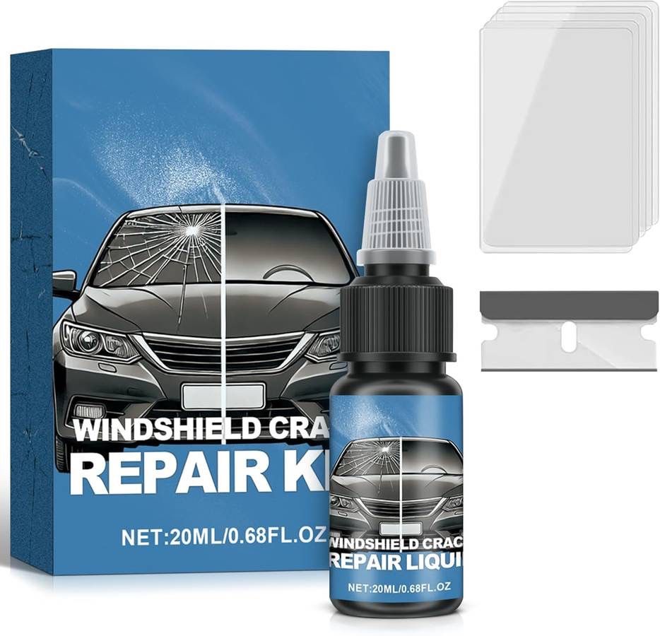 new Windshield Repair Kit – Glass Repair Liquid for Cracks, 2025 Upgrade Automotive Windshield Crack Repair Kit for Chips, Bulls-Eye, and Star Damage