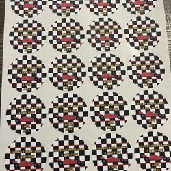 Racecar Birthday Theme Custom Sticker Sheet