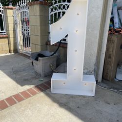 4 Feet Marquee Number 1 #1 Sign