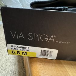VIA SPIGA Italian leather  Black Boots 6 1/2