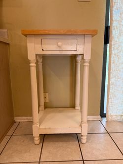 White side table accent table