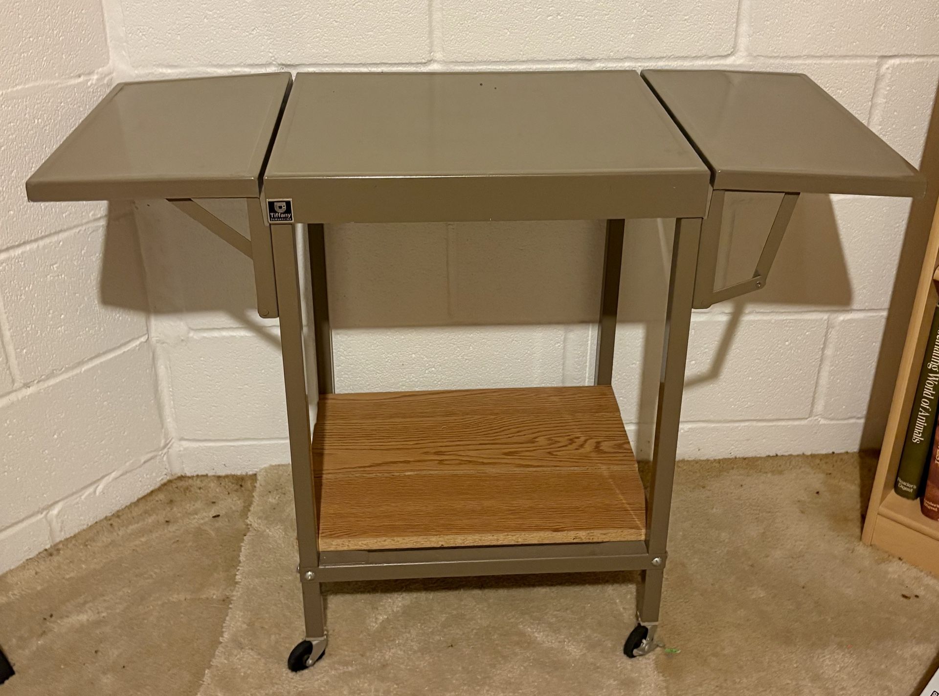 Metal Drop Leaf Typewriter Table