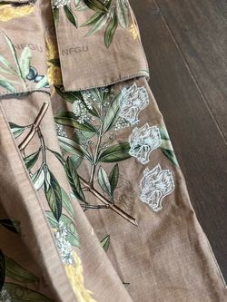 Floral Print Fabric Tote Bag