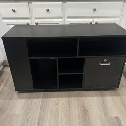 Black Storage Cabinet / Media Console