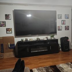 85" TV And TV Stand 
