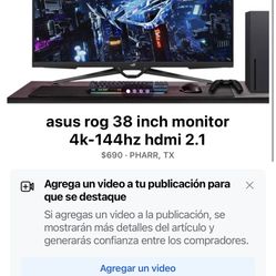 Monitor Asus Rog Strix 38 In , 4K - 144 Hz Hdmi 2.1 