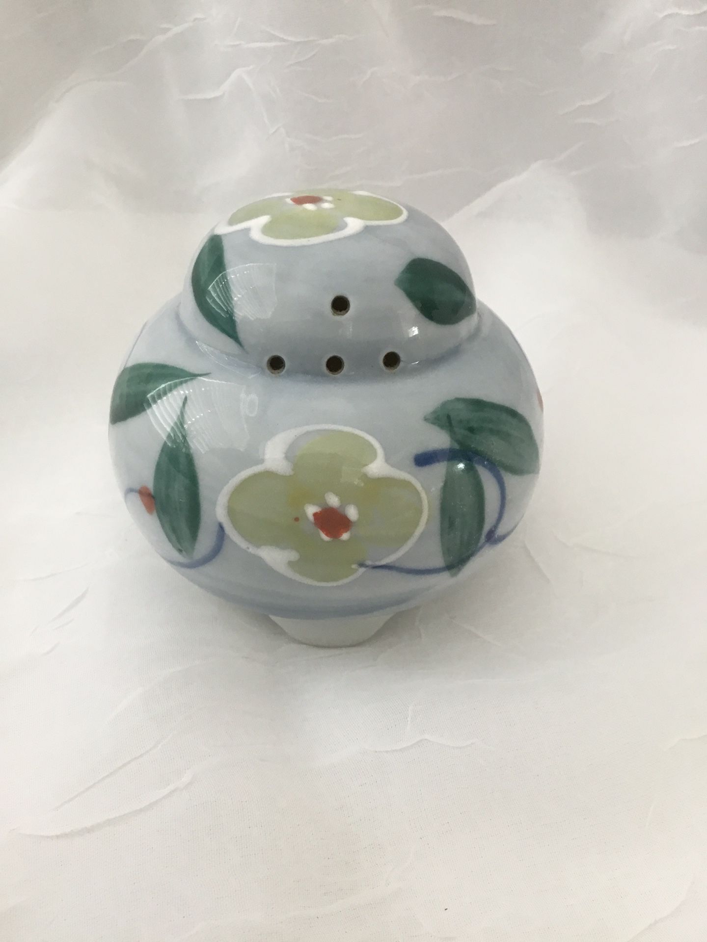 Vintage Hand Painted Porcelain Potpourri Jar
