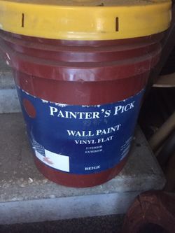 Paint 5 gallons, containers 6 diff colors to choose from.