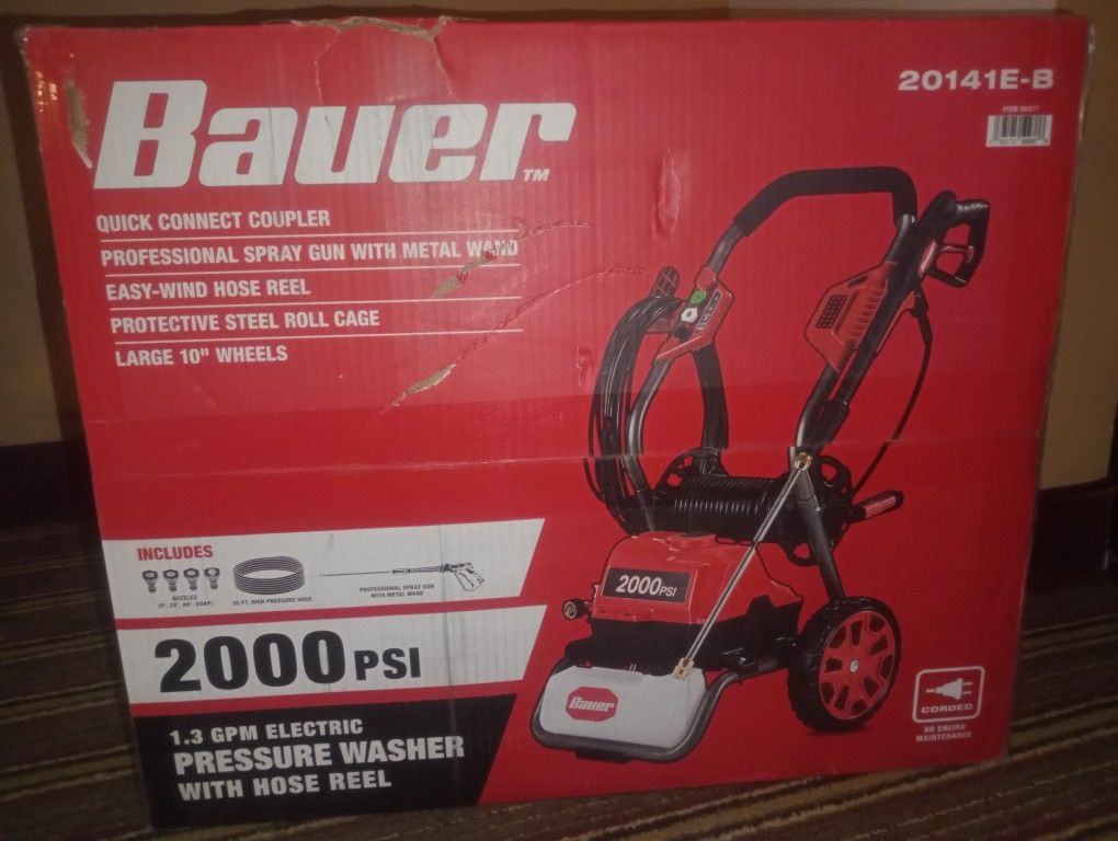 Bauer 2000 Watt Power Washer Electric ,Bran New Unopened Box