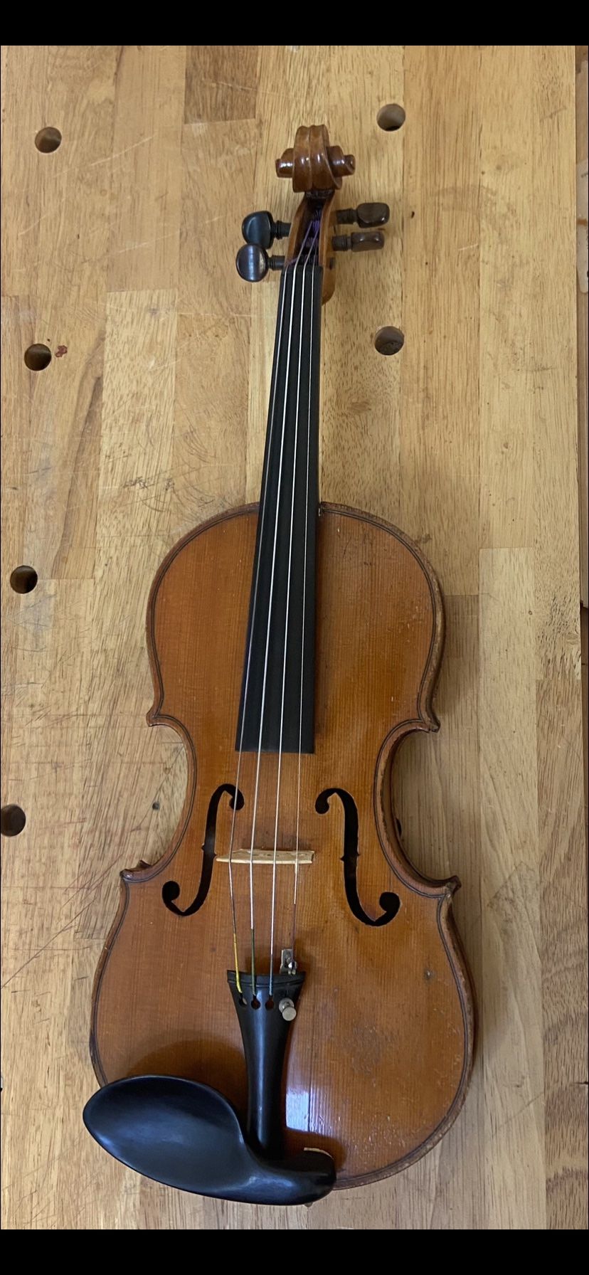 1920's Mirecourt French 1/2 Violin set up by Award Winning Violinmaker Pablo Alfaro