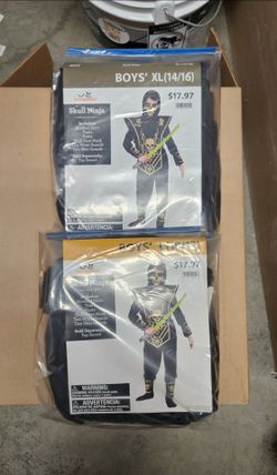 NEW Halloween costume: Skull Ninja size Boy L(10-12), XL (14/16).