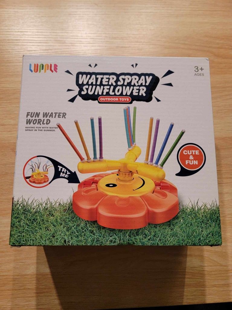 Kids Sprinkler For Yard, Summer Toddler Water Sprinkler Sunflower

New