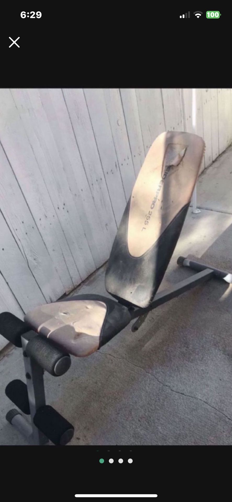 Weider 255 L Weight Bench Used $50 OBO Exercise T