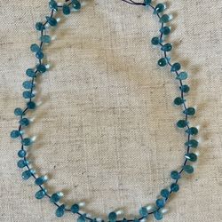 blue teardrop faceted beads