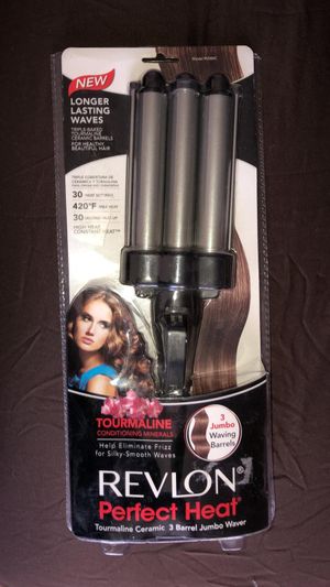 Revlon Heat Ceramic Tourmaline Jumbo 3 Barrel Waver Curling Iron
