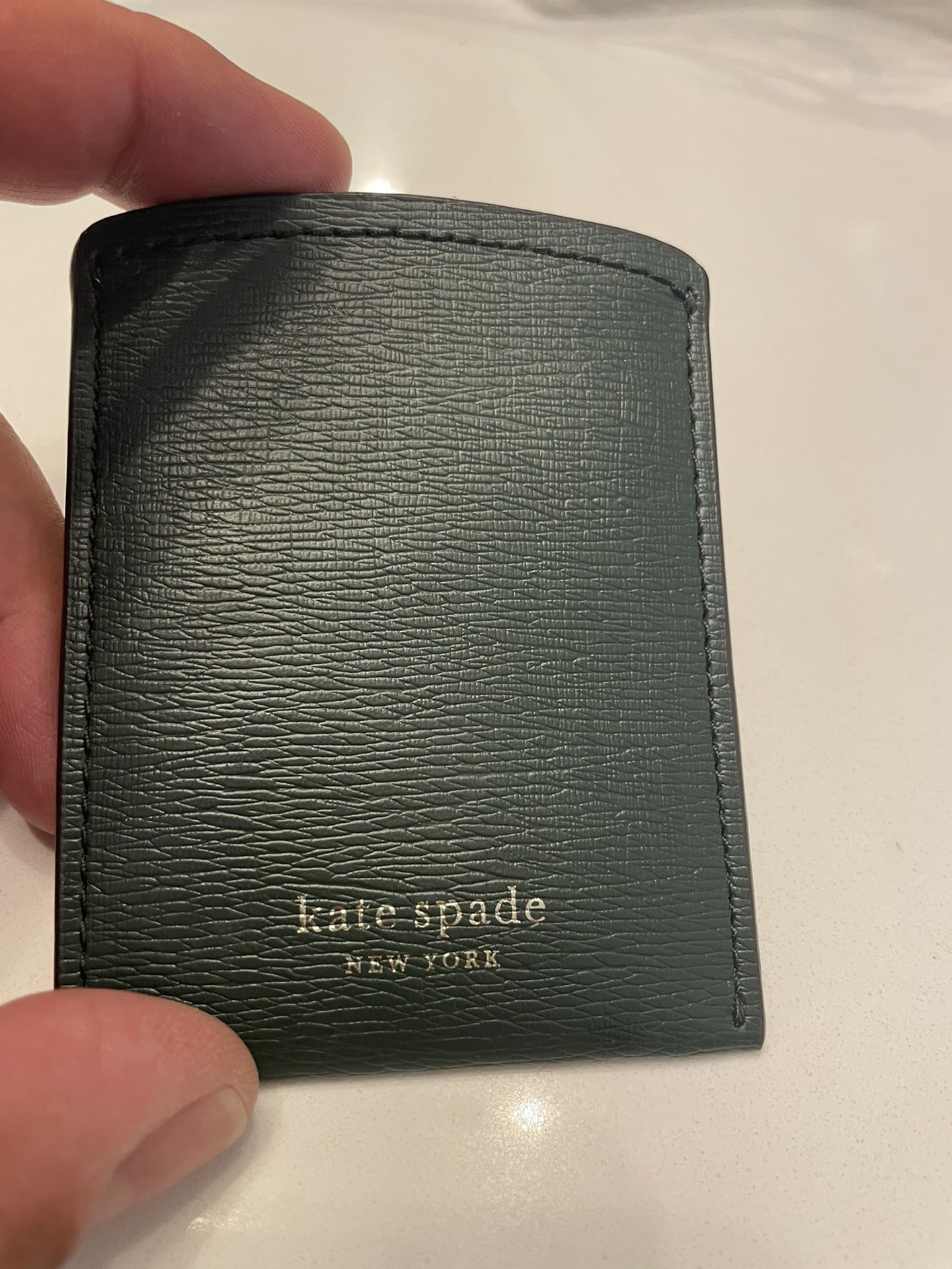 Green Leather Kate Spade Card Holder