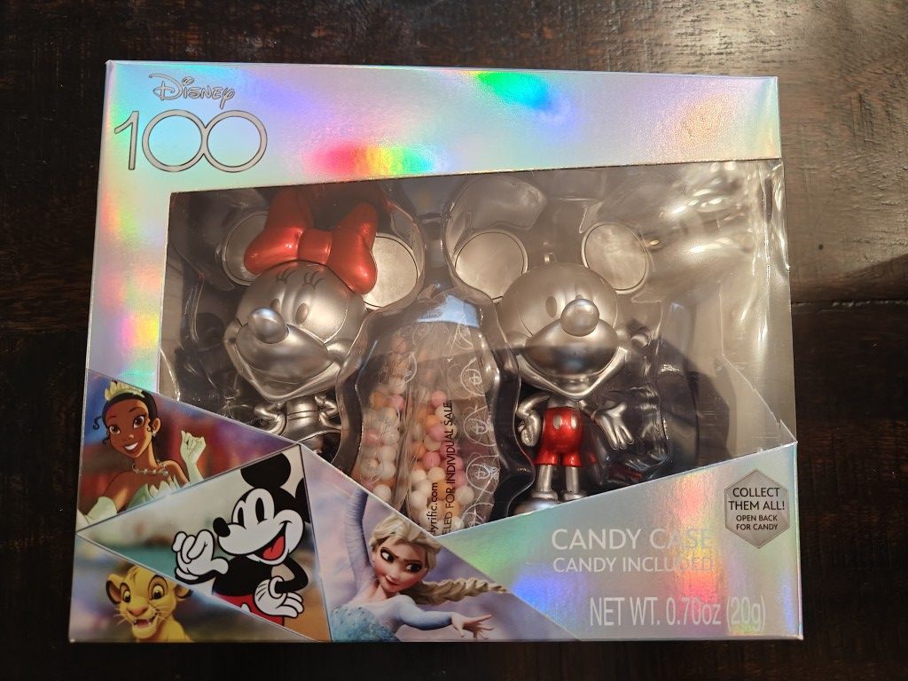 Disney 100 Collectors Mickey and Minnie Candy Holders with Hard Candies

