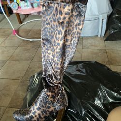 Animal Print High Boots 