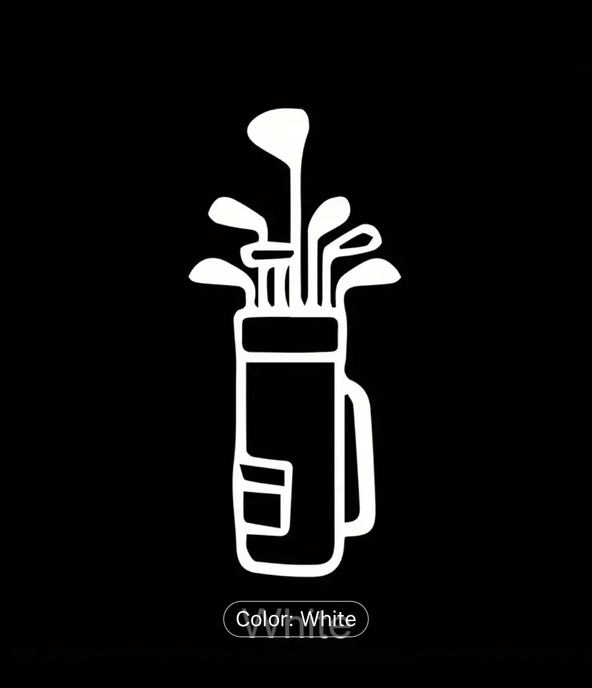 Golf Large Vinyl Sticker: Golf Clubs