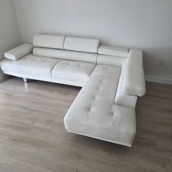 WHITE SECTIONAL SOFA