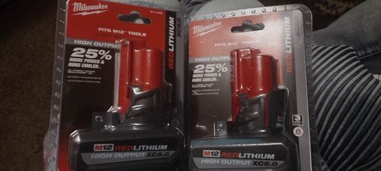 M 12 5.0 high output Milwaukee batterys