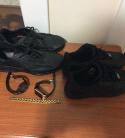 Nike, Prada, stainless steel bracelet, smart watch and g-shock watch