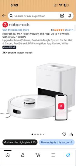 Roborock Q7 M5+ Robot Vacuum and Mop