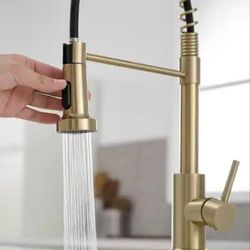 Luxury Pull Down Kitchen Sprayer 1.8gpm Brushed Gold