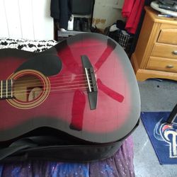 Johnson Acoustic Guitar With Strap Pics And Carry Bag Also A Book For Beginners 