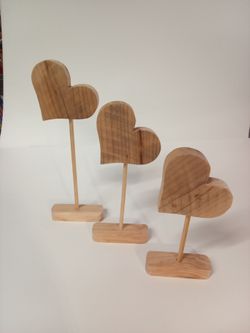 Wooden hearts