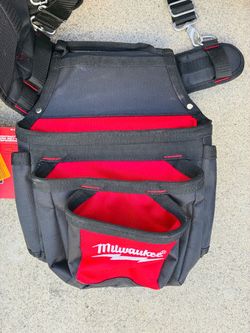 Milwaukee General Contractor Work Waist Tool Belt w/ Suspension Rig