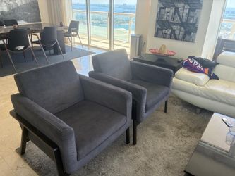 2 Modern Black Accent Chairs – Set of 2