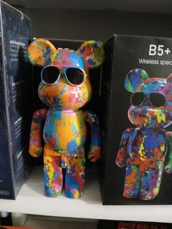 B5+ Mini Bearbrick Bear Painted Graffiti Wireless BT/TF/FM/USB Speaker