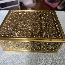 ANTIQUE 1920 Brass Box