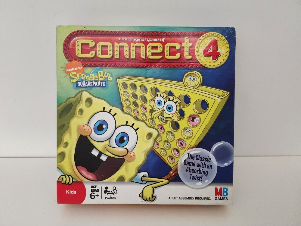 Connect 4 Four Spongebob Bob Squarepants game Milton Bradley