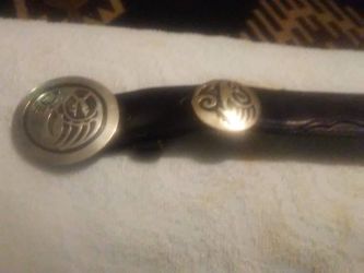 Conchos leather belt
