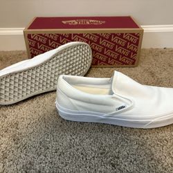 White Vans Classic Slip-On