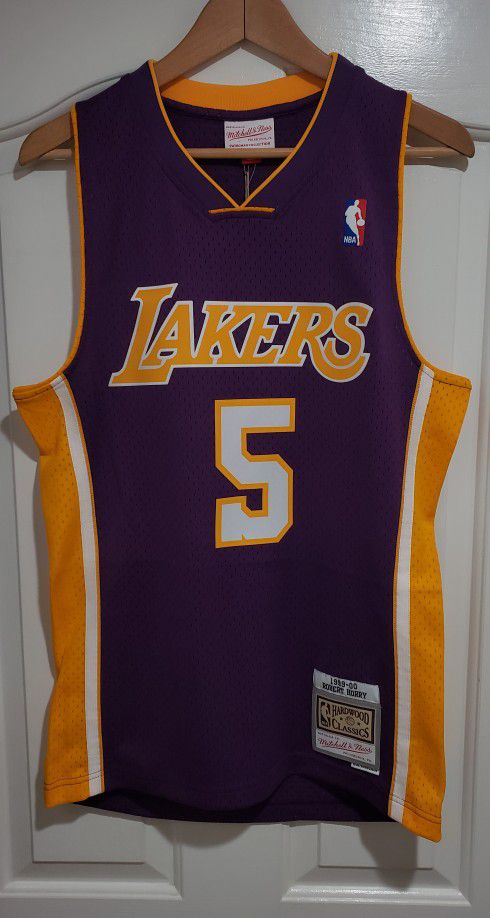 Los Angeles Lakers Robert Horry Mitchell & Ness NBA HWC Swingman Jersey Men's Size Small Authentic New 