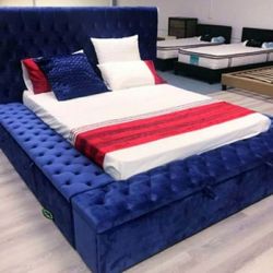 Raymond Queen Size Velvet Bed Frame Financing Available 