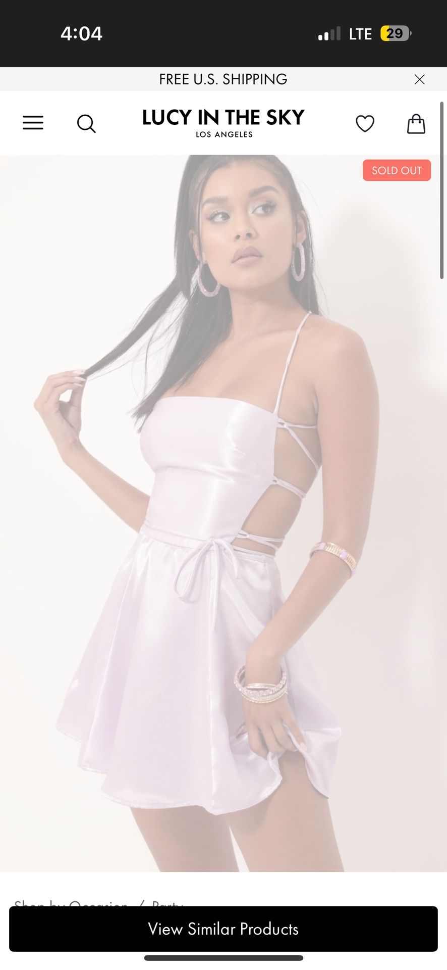 Lucy In The Sky Nina Cutout A-line Dress in Lavender