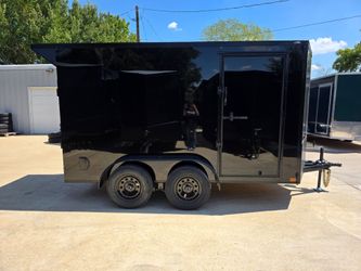 2027 New 6x12 TA Screwless Enclosed Trailer | Blackout | Spoiler Package | .08 Polycor | Dexter Axles | 1244 (BLACK)
